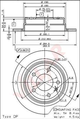 Villar 628.1468 - Спирачен диск vvparts.bg