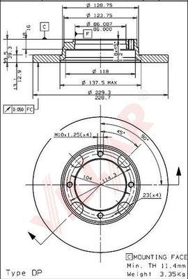 Villar 628.1413 - Спирачен диск vvparts.bg