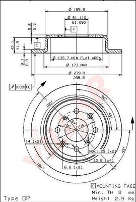 Villar 628.1484 - Спирачен диск vvparts.bg