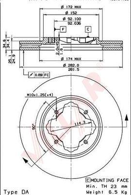 Villar 628.1487 - Спирачен диск vvparts.bg