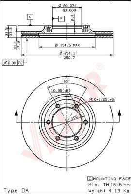 Villar 628.1429 - Спирачен диск vvparts.bg