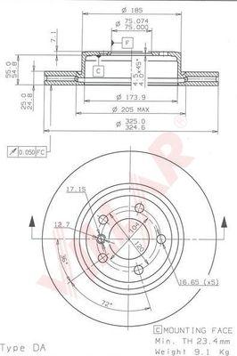 Villar 628.1428 - Спирачен диск vvparts.bg