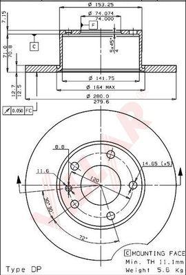 Villar 628.1472 - Спирачен диск vvparts.bg