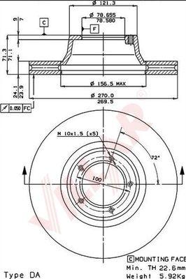 Villar 628.1545 - Спирачен диск vvparts.bg