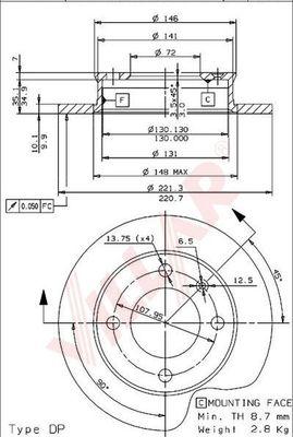 Villar 628.1548 - Спирачен диск vvparts.bg