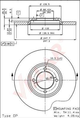 Villar 628.1552 - Спирачен диск vvparts.bg