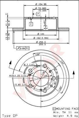 Villar 628.1566 - Спирачен диск vvparts.bg