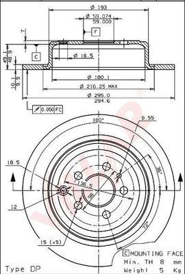 Villar 628.1563 - Спирачен диск vvparts.bg