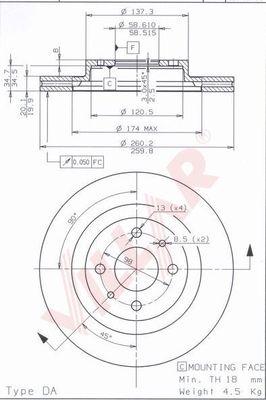 Villar 628.1507 - Спирачен диск vvparts.bg