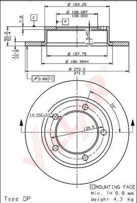 Villar 628.1510 - Спирачен диск vvparts.bg