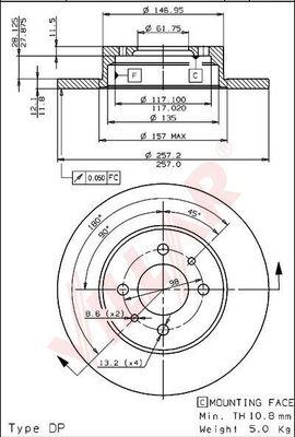 Villar 628.1582 - Спирачен диск vvparts.bg