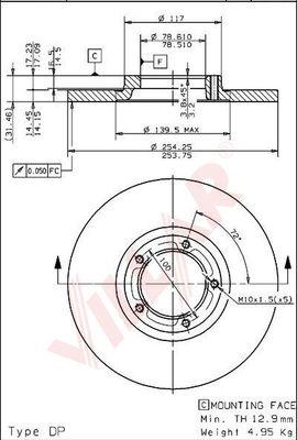 Villar 628.1539 - Спирачен диск vvparts.bg