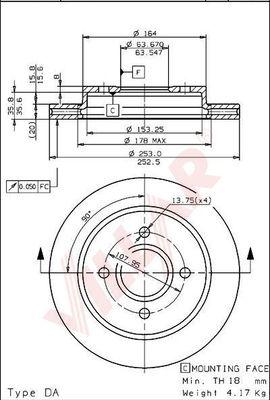 Villar 628.1534 - Спирачен диск vvparts.bg