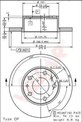 Villar 628.1529 - Спирачен диск vvparts.bg