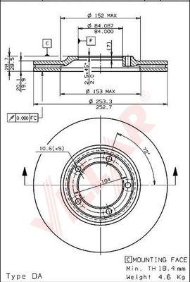 Villar 628.1526 - Спирачен диск vvparts.bg