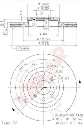 Villar 628.1574 - Спирачен диск vvparts.bg