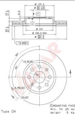 Villar 628.1575 - Спирачен диск vvparts.bg