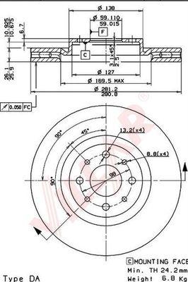 Villar 628.1572 - Спирачен диск vvparts.bg