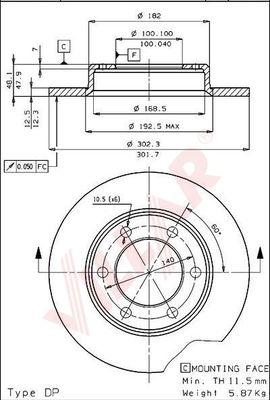 Villar 628.1646 - Спирачен диск vvparts.bg