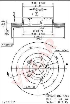 Villar 628.1669 - Спирачен диск vvparts.bg