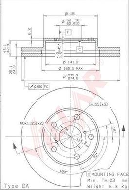 Villar 628.1600 - Спирачен диск vvparts.bg