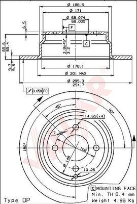 Villar 628.1613 - Спирачен диск vvparts.bg