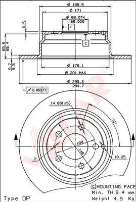 Villar 628.1612 - Спирачен диск vvparts.bg