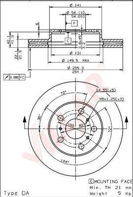 Villar 628.1638 - Спирачен диск vvparts.bg