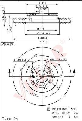 Villar 628.1679 - Спирачен диск vvparts.bg