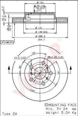 Villar 628.1674 - Спирачен диск vvparts.bg