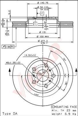 Villar 628.1673 - Спирачен диск vvparts.bg