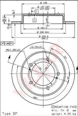 Villar 628.1095 - Спирачен диск vvparts.bg