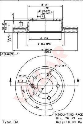 Villar 628.1040 - Спирачен диск vvparts.bg