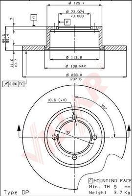 Villar 628.1047 - Спирачен диск vvparts.bg