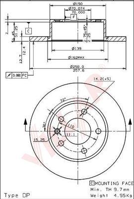 Villar 628.1051 - Спирачен диск vvparts.bg