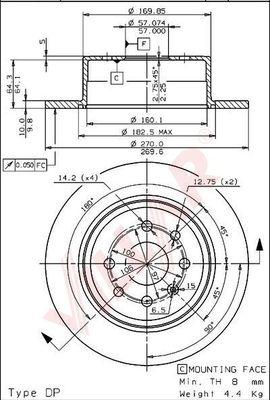 Villar 628.1058 - Спирачен диск vvparts.bg