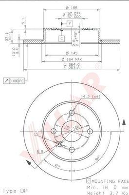 Villar 628.1052 - Спирачен диск vvparts.bg