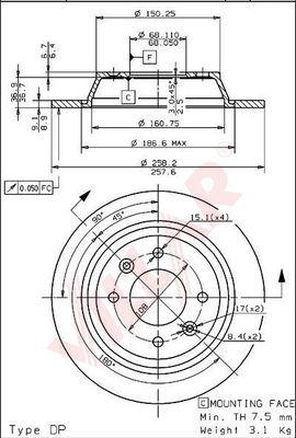 Villar 628.1084 - Спирачен диск vvparts.bg