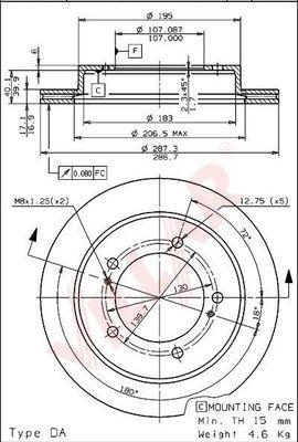 Villar 628.1088 - Спирачен диск vvparts.bg