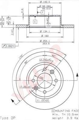 Villar 628.1087 - Спирачен диск vvparts.bg