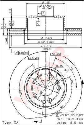 Villar 628.1191 - Спирачен диск vvparts.bg