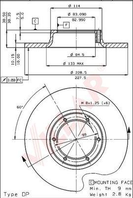 Villar 628.1144 - Спирачен диск vvparts.bg