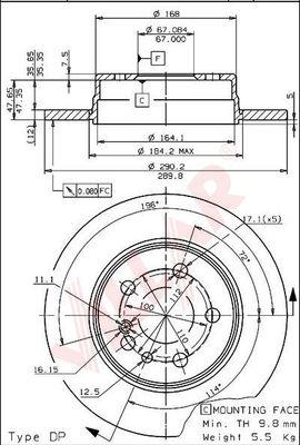 Villar 628.1189 - Спирачен диск vvparts.bg