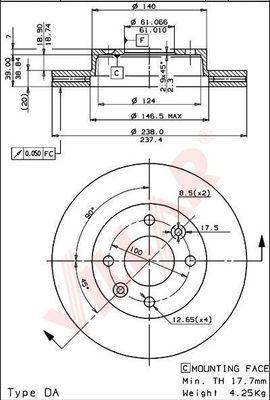 Villar 628.1139 - Спирачен диск vvparts.bg