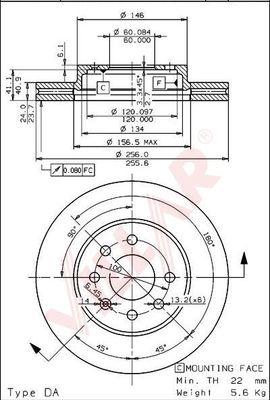 Villar 628.1136 - Спирачен диск vvparts.bg