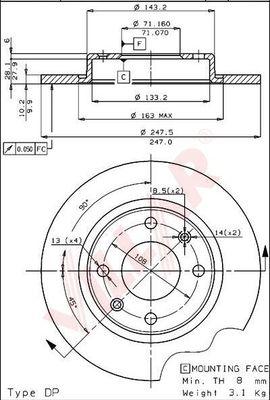 Villar 628.1122 - Спирачен диск vvparts.bg