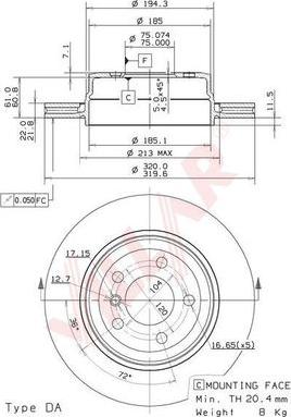 Villar 628.1849 - Спирачен диск vvparts.bg