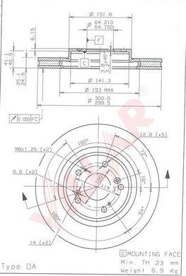 Villar 628.1845 - Спирачен диск vvparts.bg