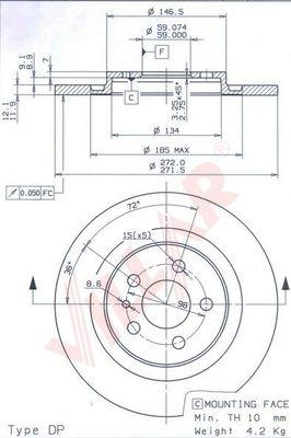 Villar 628.1847 - Спирачен диск vvparts.bg