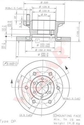 Villar 628.1818 - Спирачен диск vvparts.bg